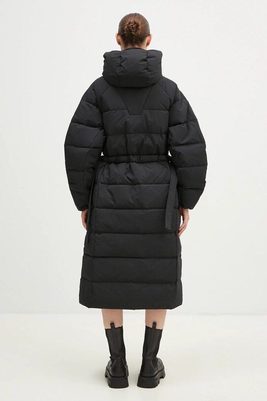 Clothing GANNI down jacket Tech Seersucker Puffer Coat F9688 black