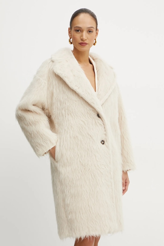 Vuneni kaput Weekend Max Mara vuna bež 2425016013600