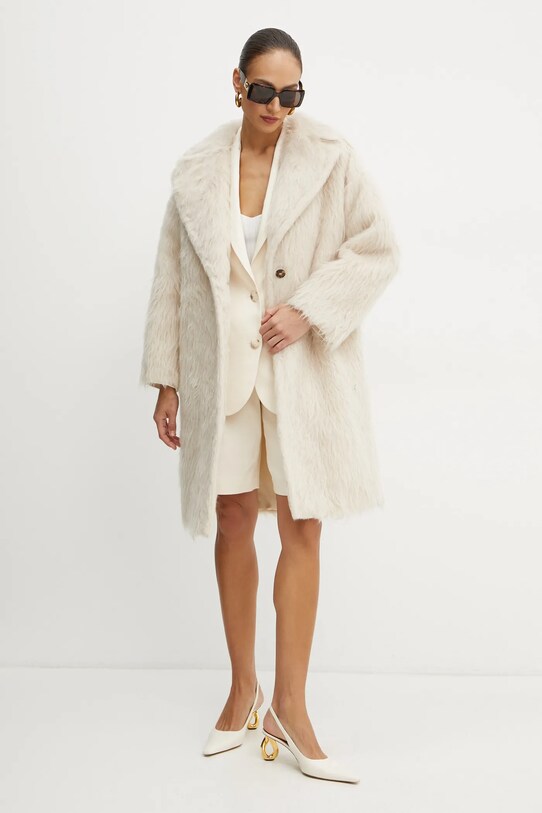 Weekend Max Mara płaszcz wełniany 2425016013600 beżowy AW24
