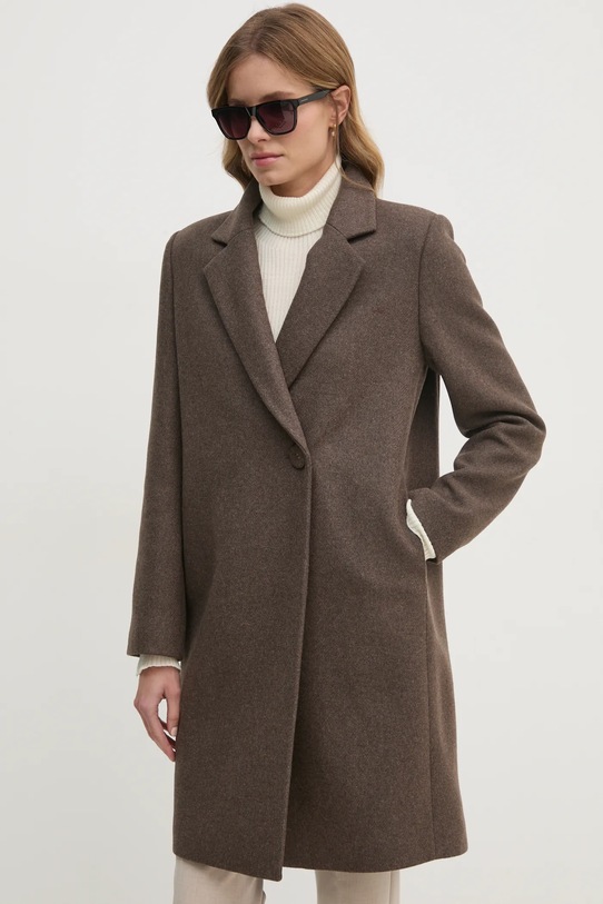 Sandro Ferrone cappotto in lana non isolato marrone SFS18YBEADEMAS