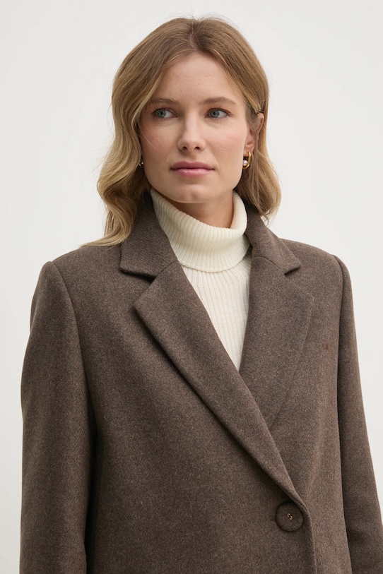 Sandro Ferrone cappotto in lana marrone SFS18YBEADEMAS