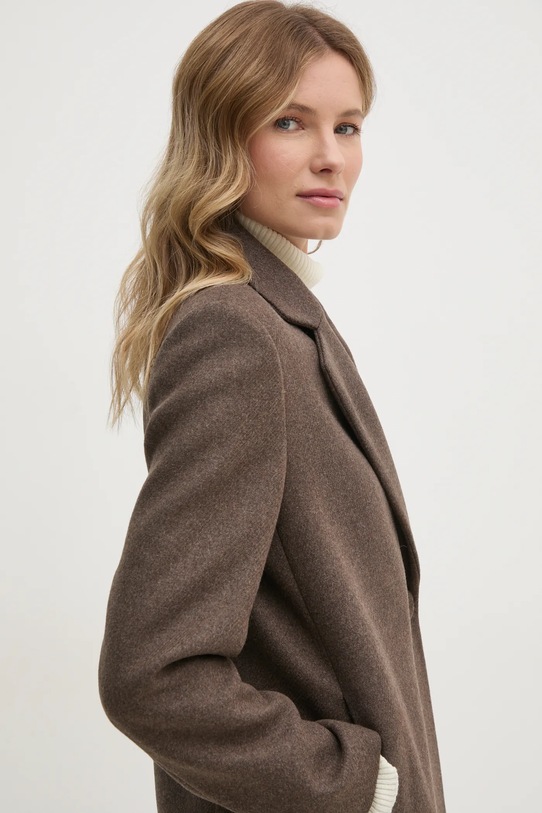 Sandro Ferrone cappotto in lana SFS18YBEADEMAS marrone