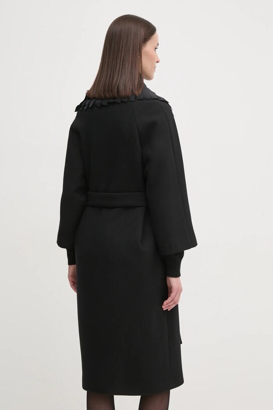 Odzież Sandro Ferrone płaszcz SFS18YBEASFALTO czarny