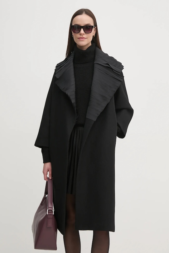 Sandro Ferrone płaszcz czarny SFS18YBEASFALTO