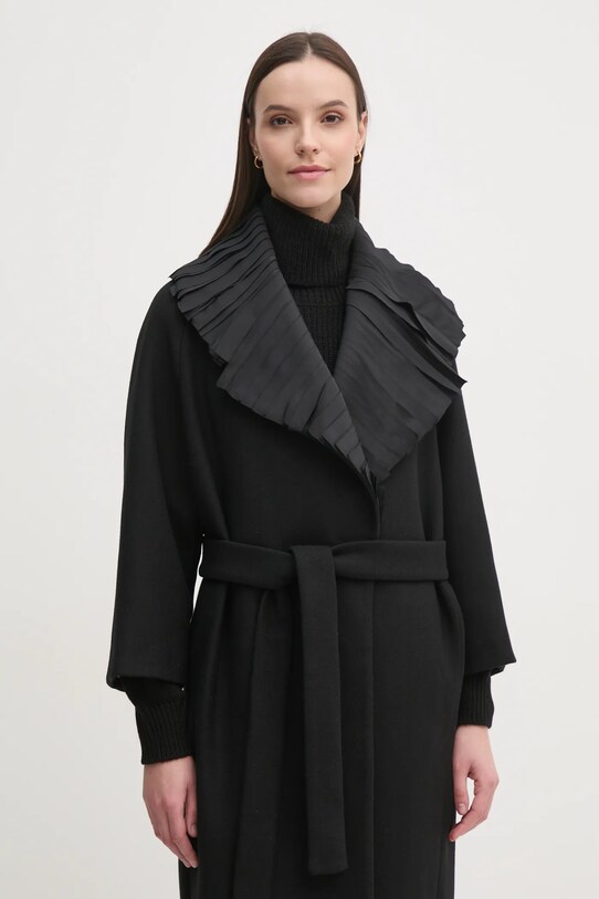 Sandro Ferrone płaszcz SFS18YBEASFALTO czarny