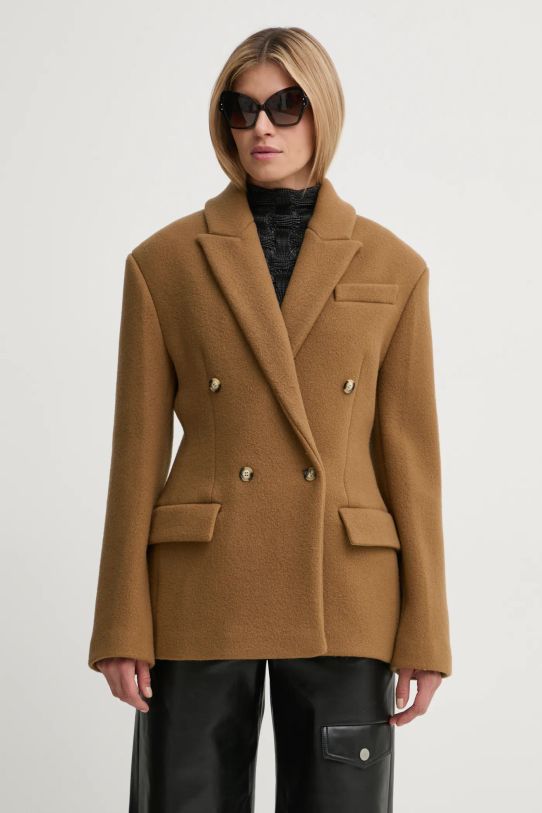 Nanushka wool coat PACEY without brown NW24FWJK39976