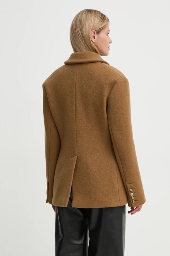 Clothing Nanushka wool coat PACEY NW24FWJK39976 brown