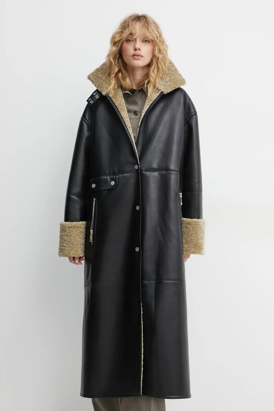 Пальто Nanushka LIESEL чорний NW24FWOW38370