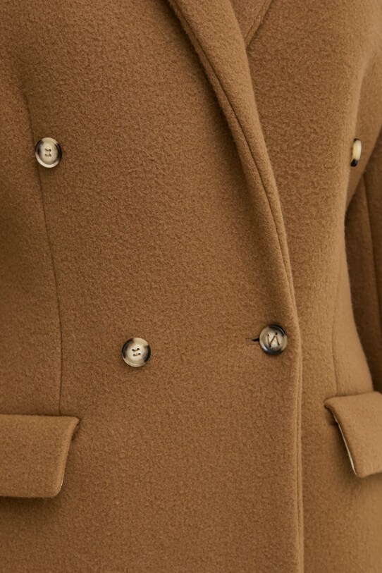 Nanushka wool coat FERRIS brown NW24FWOW40076