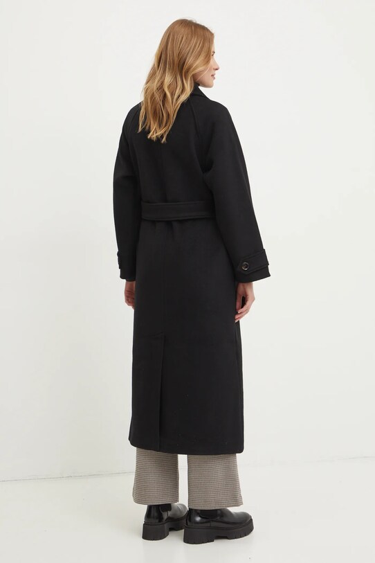 Îmbrăcăminte Abercrombie & Fitch palton de lana KI144.4195.900 negru