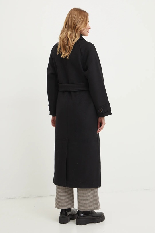 Odzież Abercrombie & Fitch płaszcz wełniany KI144.4195.900 czarny