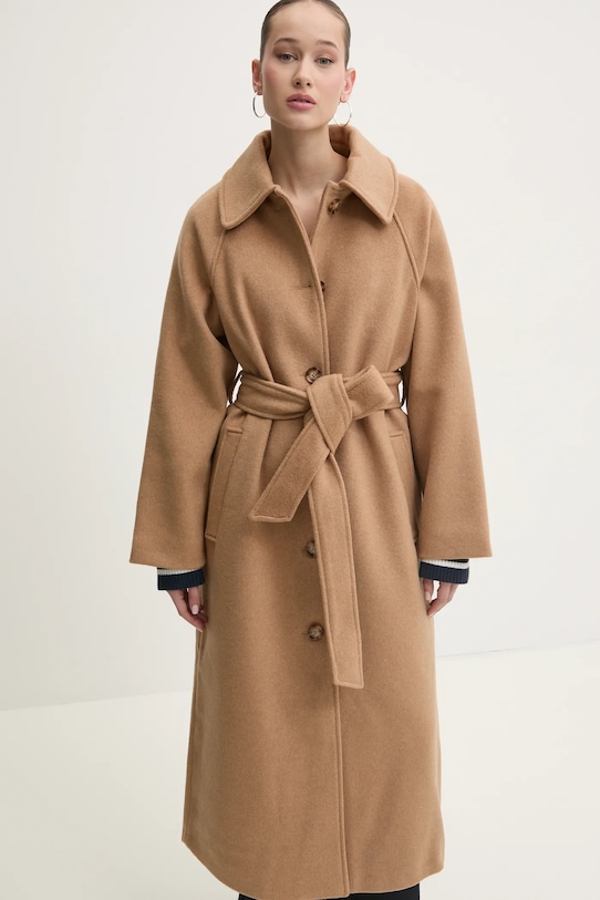 Abercrombie & Fitch palton de lana bej KI144.4196.400