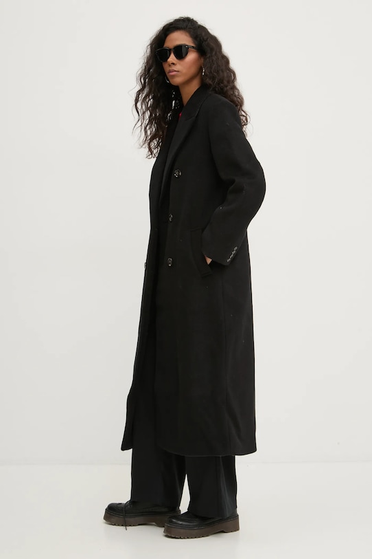 Abercrombie & Fitch palton de lana negru KI144.4198.900