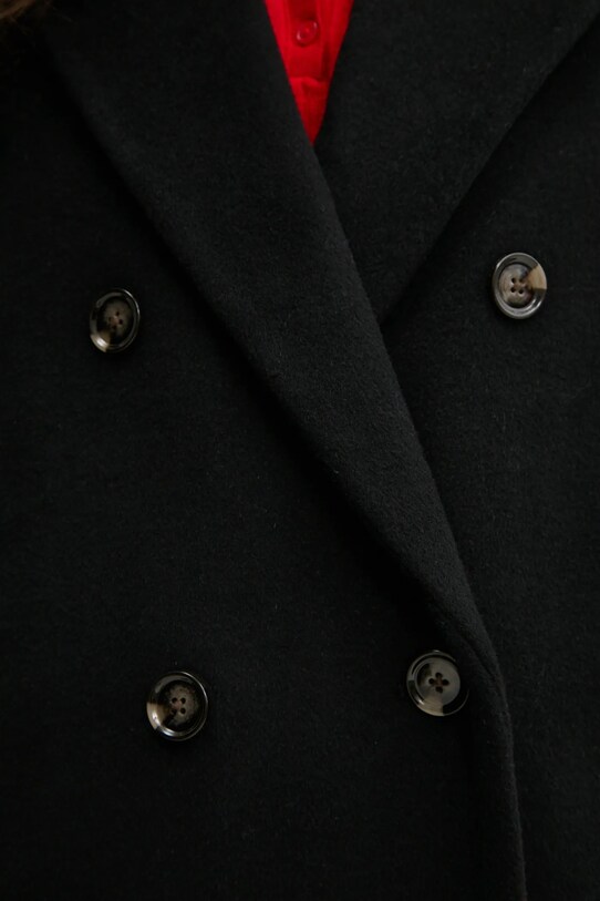 Abercrombie & Fitch płaszcz wełniany KI144.4198.900 czarny