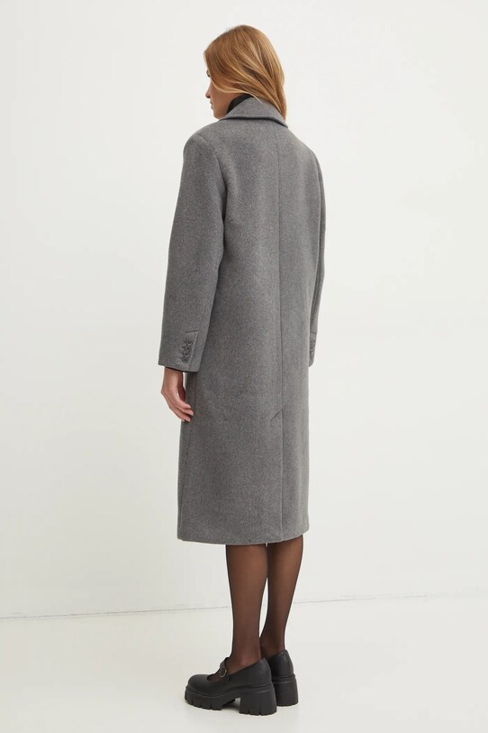 Îmbrăcăminte Abercrombie & Fitch palton de lana KI144.4247.908 gri