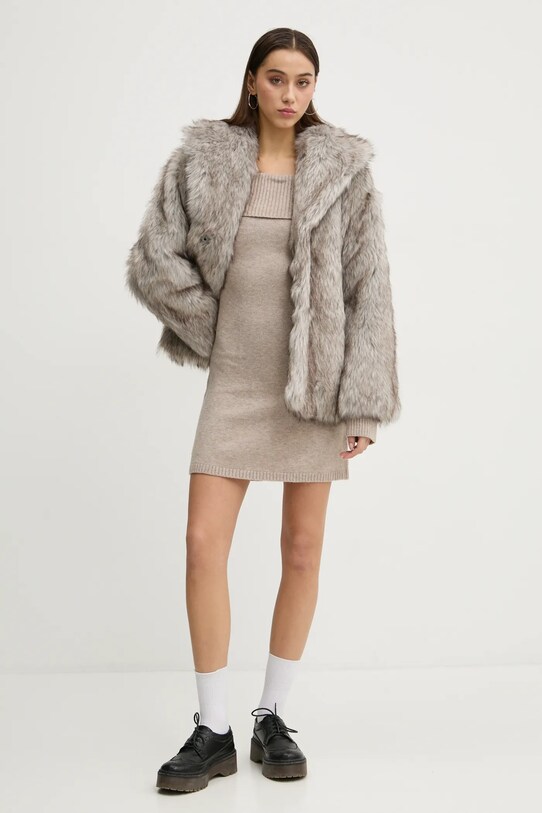 Abercrombie & Fitch płaszcz KI144.4281.909 szary AW24