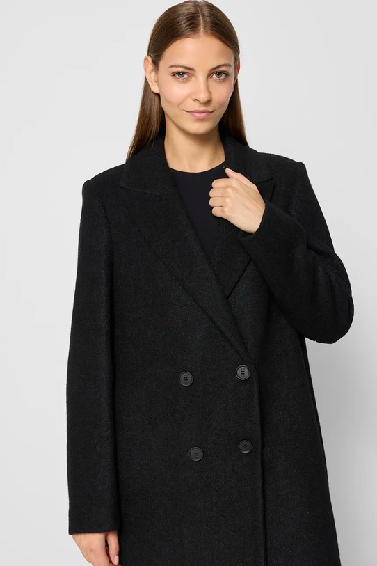 Odzież Bizuu płaszcz z domieszką wełny LOXIMA LOXIMA.CZARNY.AW24 czarny