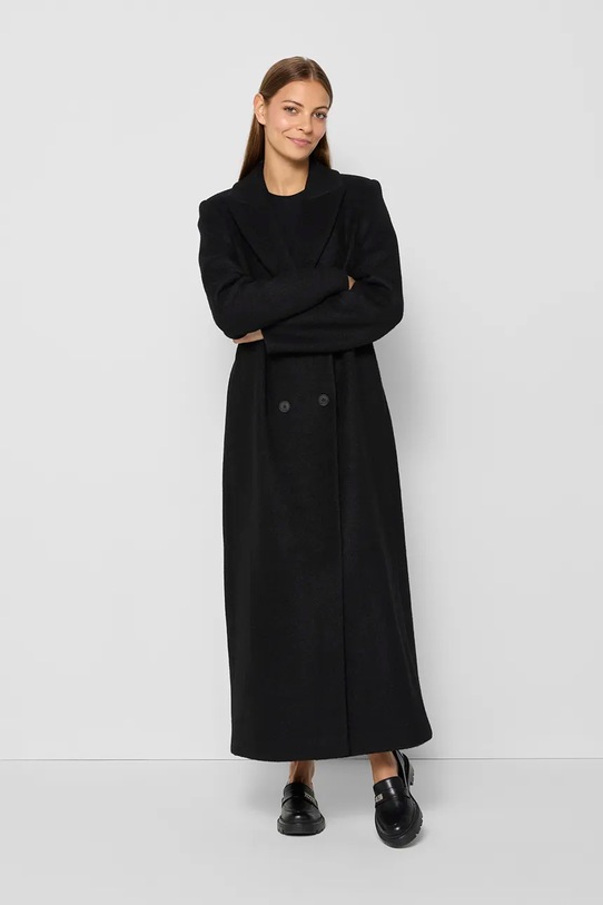 Bizuu płaszcz z domieszką wełny LOXIMA LOXIMA.CZARNY.AW24