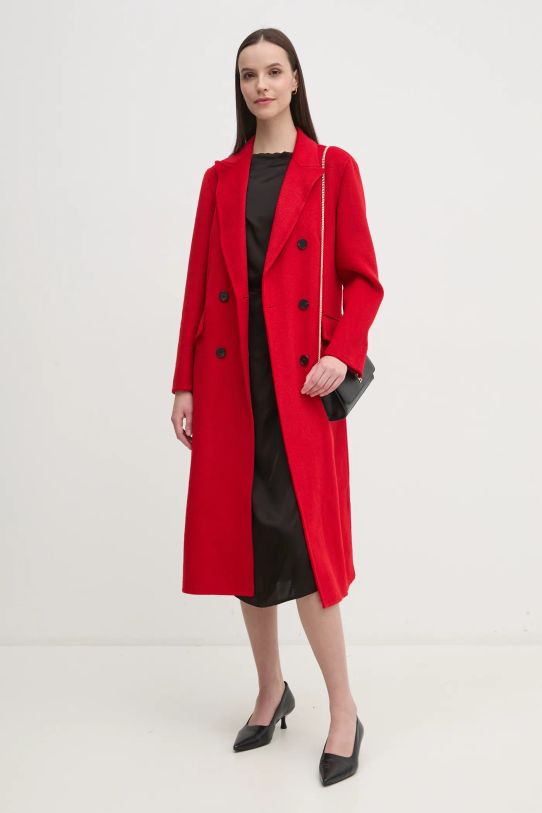 Pedro del Hierro cappotto con aggiunta di lana non isolato rosso 7528336