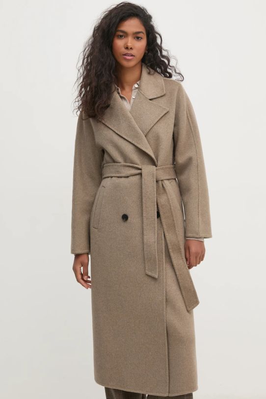 Vuneni kaput Pedro del Hierro bez tople podstave bež 7528339