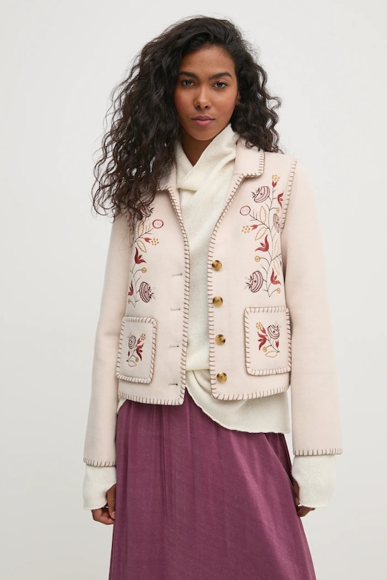 Hoss Intropia giacca in lana non isolato beige 5438457