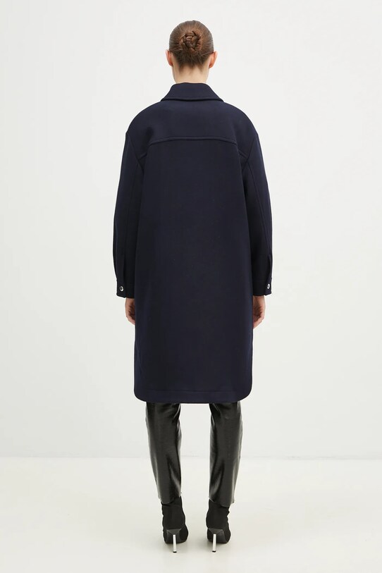 Clothing Maison Kitsuné wool coat Workwear NW02211WM0026 navy
