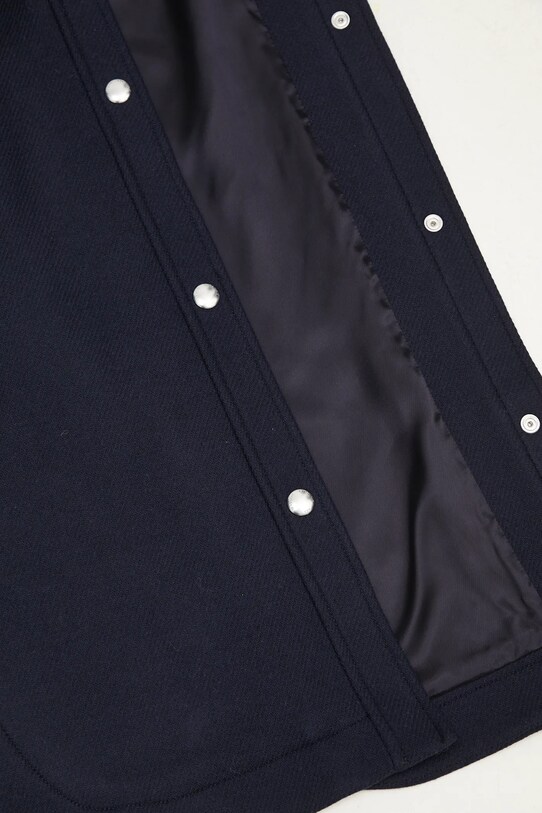Maison Kitsuné wool coat Workwear NW02211WM0026 navy