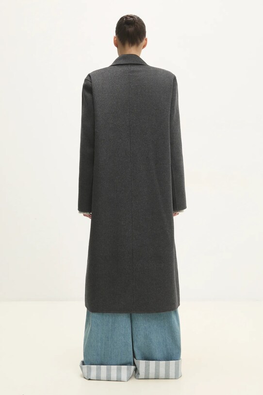 Odjeća Vuneni kaput Sporty & Rich Double Faced DB Cashmere OW025500000GY17 siva