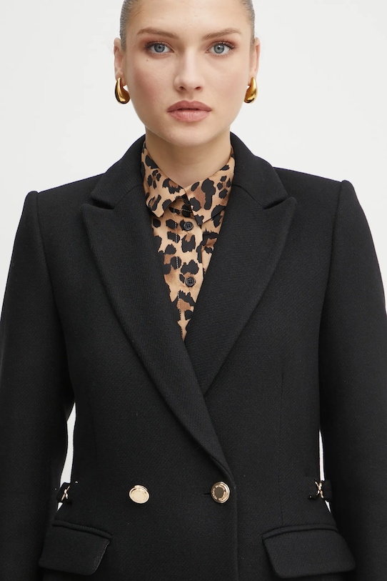 Vlnený kabát Morgan GESAM čierna