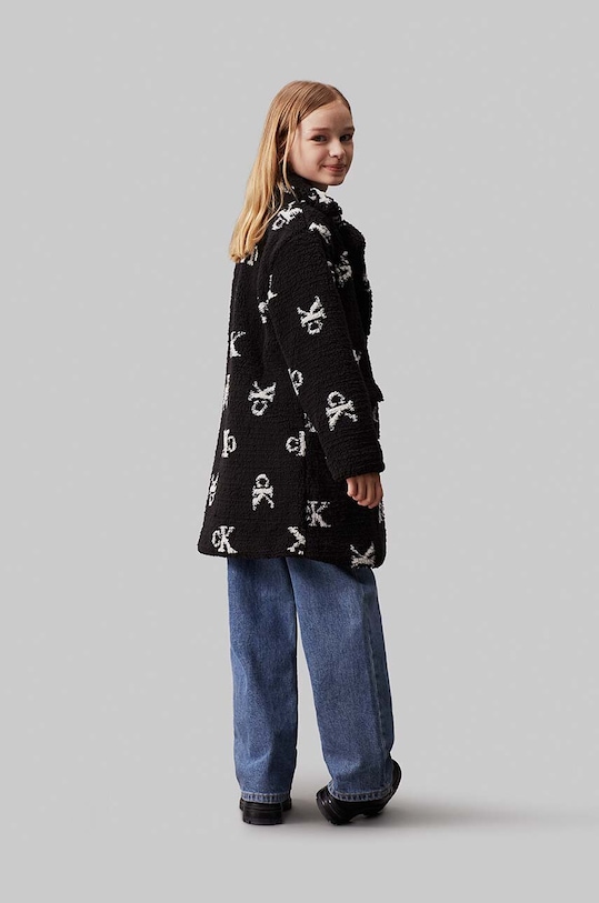 Calvin Klein Jeans płaszcz dziecięcy IG0IG02594.9BYH.104.116 czarny