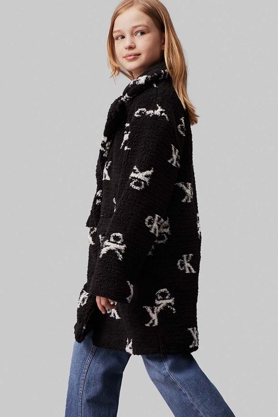 Dětský kabát Calvin Klein Jeans černá IG0IG02594.9BYH.128.176