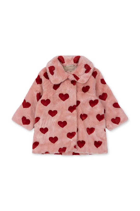 Konges Sløjd płaszcz dziecięcy FUZZIE COAT KS101227 różowy AW24