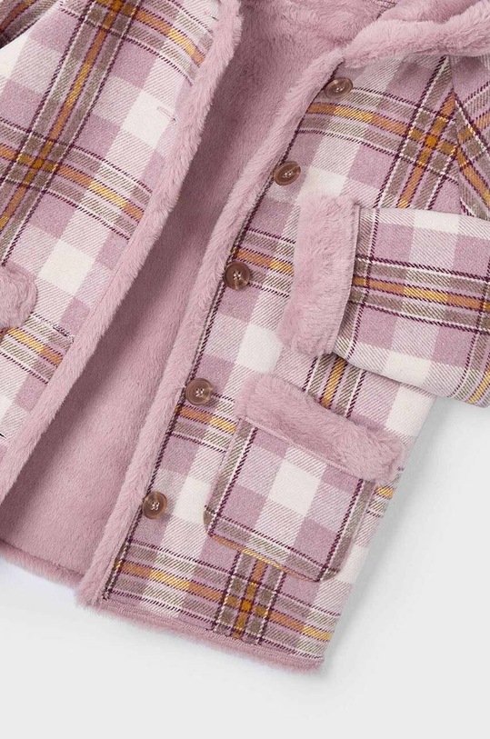 Παιδικό παλτό με μείγμα από μαλλί Mayoral 4485.6D.Mini.9BYH ροζ AW24