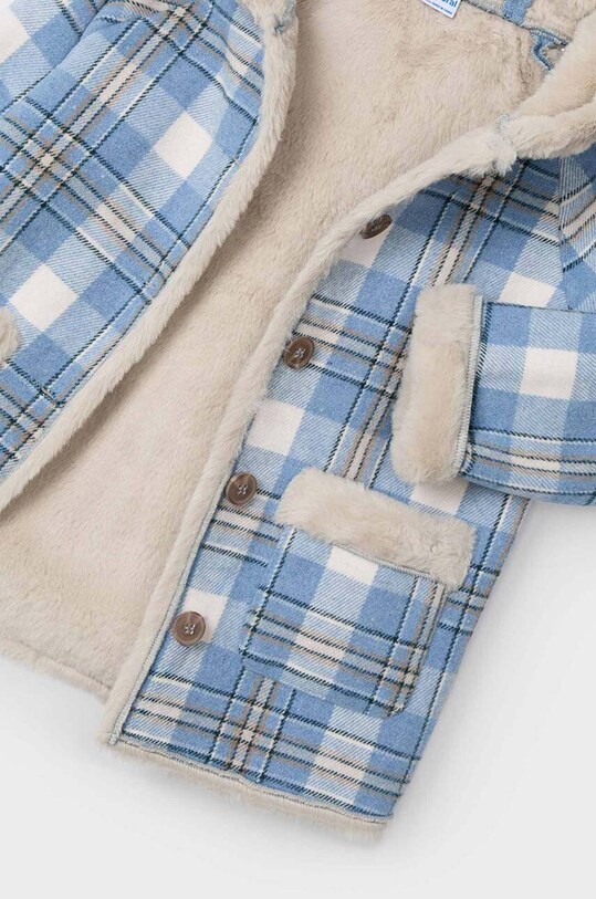 Mayoral płaszcz dziecięcy z domieszką wełny 4485.6D.Mini.9BYH niebieski AW24