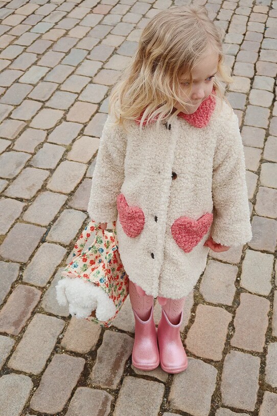 Дитячий плащ Konges Sløjd CALIN COAT з підкладкою бежевий KS101912