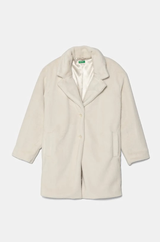 United Colors of Benetton płaszcz dziecięcy bez kaptura beżowy 2ZWKCN05S.G.Seasonal