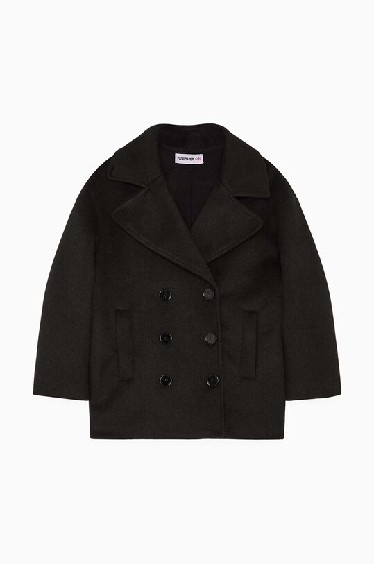 Detský kabát Patrizia Pepe A138 7O0029 čierna AW24