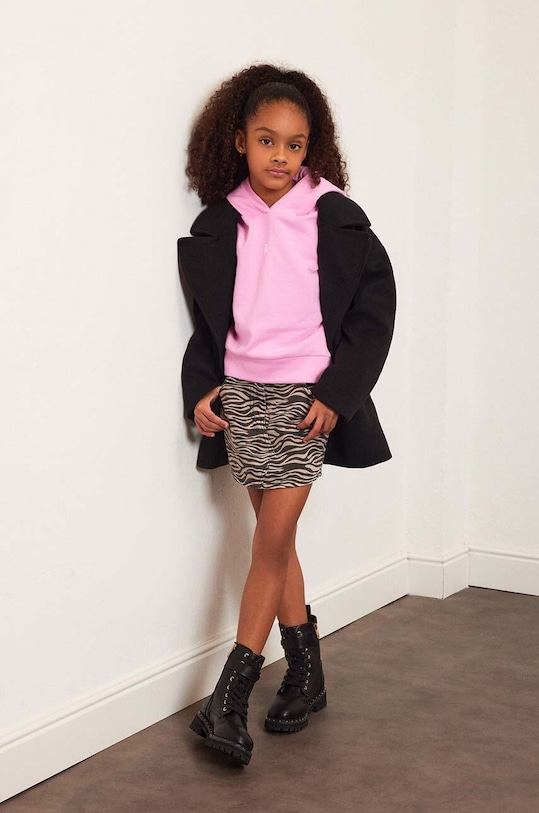 Dětský kabát Patrizia Pepe A138 černá 7O0029