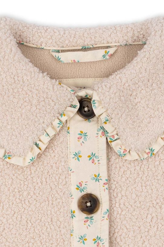 Konges Sløjd płaszcz dziecięcy GRIZZ COLLAR JACKET GRS beżowy KS101234