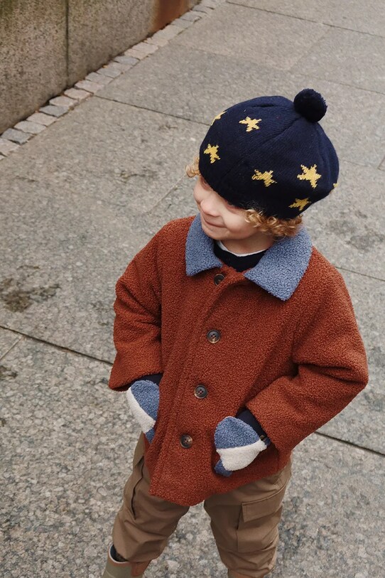 Детский плащ Konges Sløjd CALIN ROCKET COAT с подкладкой коричневый KS101913