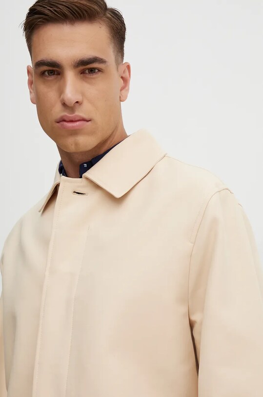 Хлопковое пальто Tommy Hilfiger бежевый MW0MW35672
