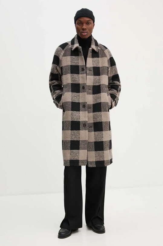 Вовняне пальто Les Deux LDM620083 чорний AW24