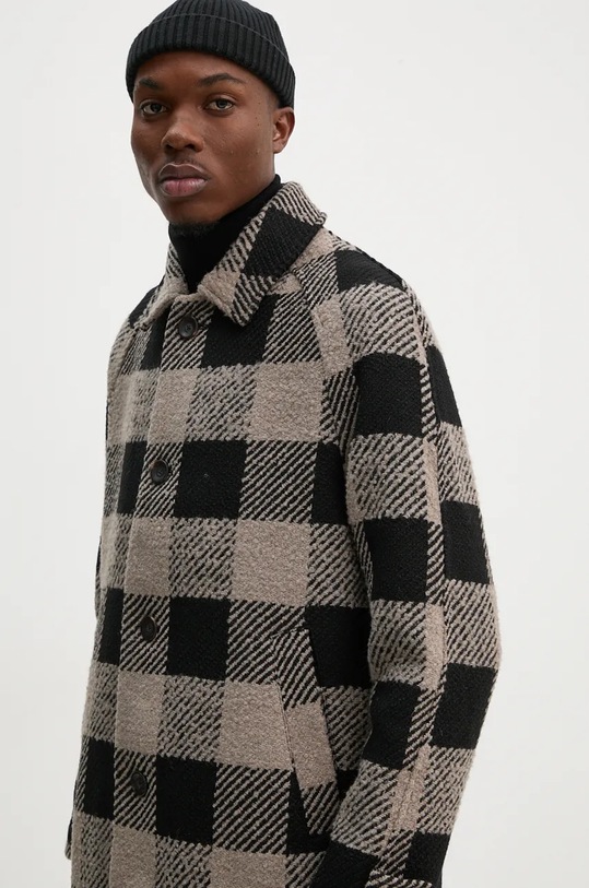 Vlněný kabát Les Deux LDM620083 černá