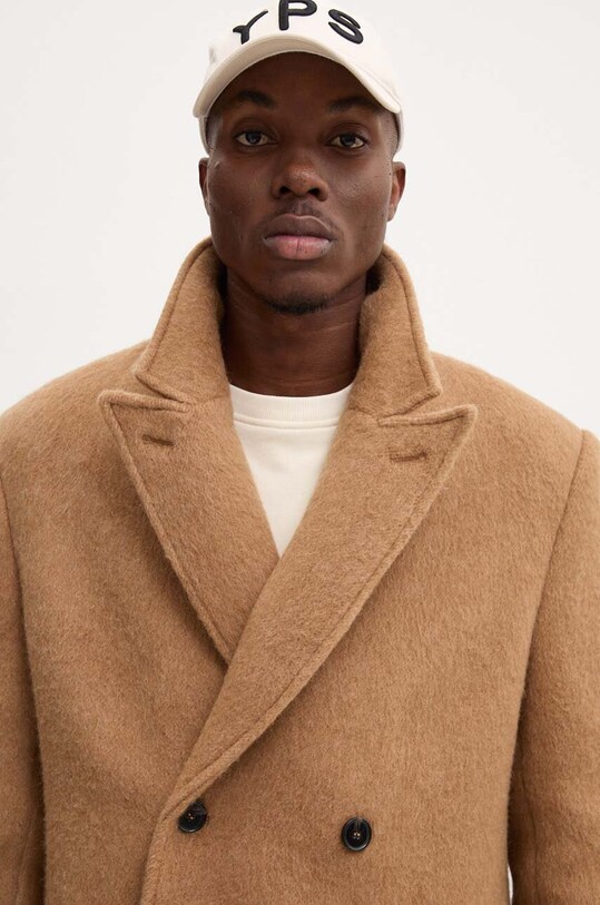 MSGM płaszcz wełniany brązowy 3740MC04.247503
