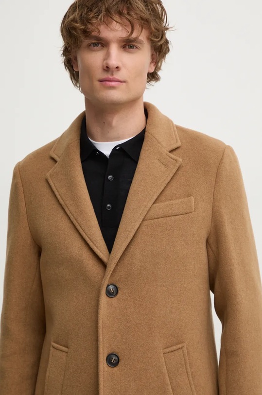 Vlněný kabát Liu Jo QXX009.T2583 hnědá