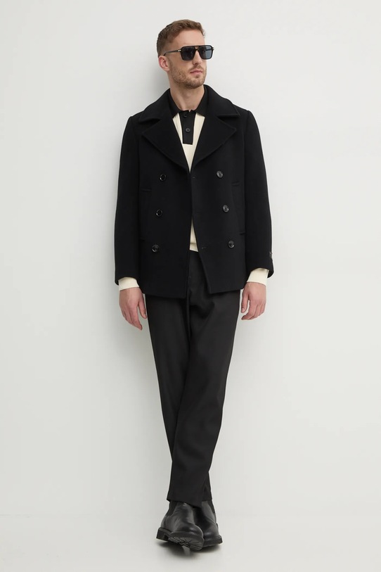 Vlnený kabát Liu Jo QXX012.T2583 čierna AW24