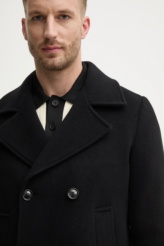 Vlnený kabát Liu Jo čierna QXX012.T2583