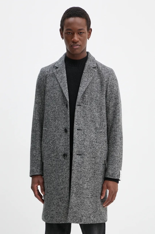 Kabát s příměsí vlny Marc O'Polo nezateplené černá 429025871022