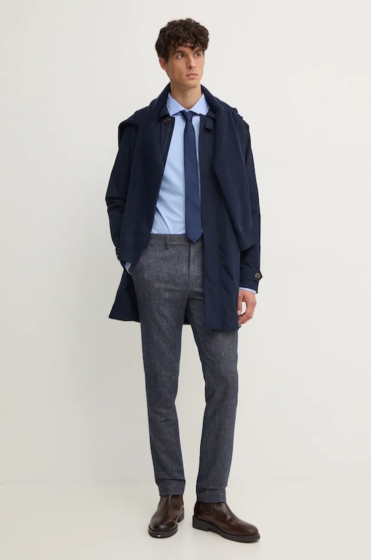 Kabát United Colors of Benetton 2Y38UN059 námořnická modř NC24