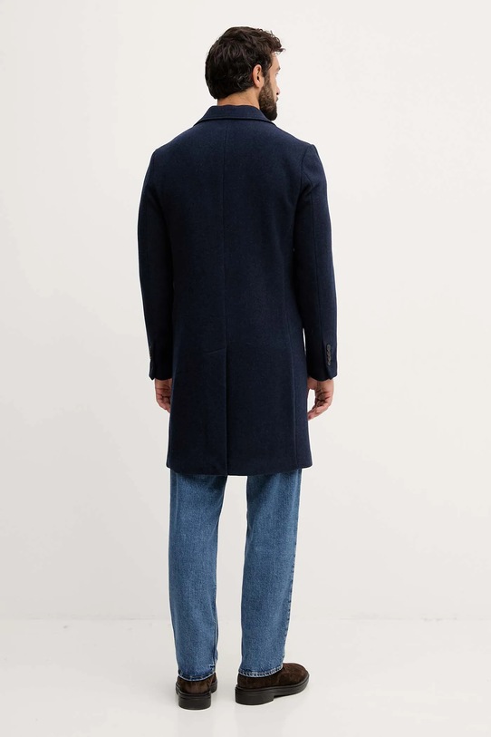 Odzież United Colors of Benetton płaszcz z dodatkiem wełny 2X59UN05M granatowy